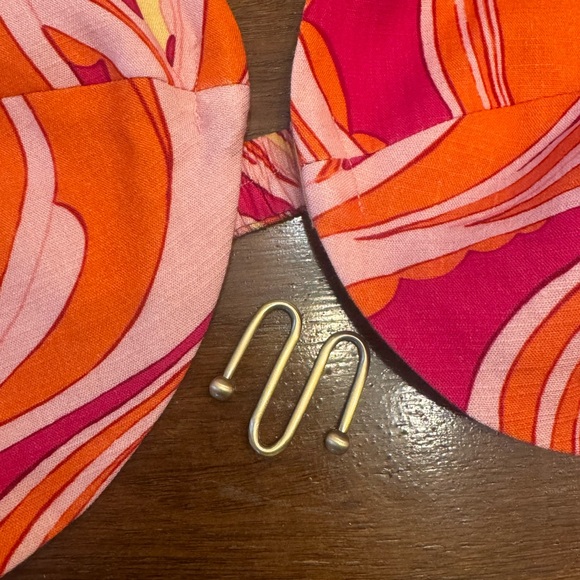 Cult Gaia Soraya Pink and Orange Crop Top - Picture 6 of 7
